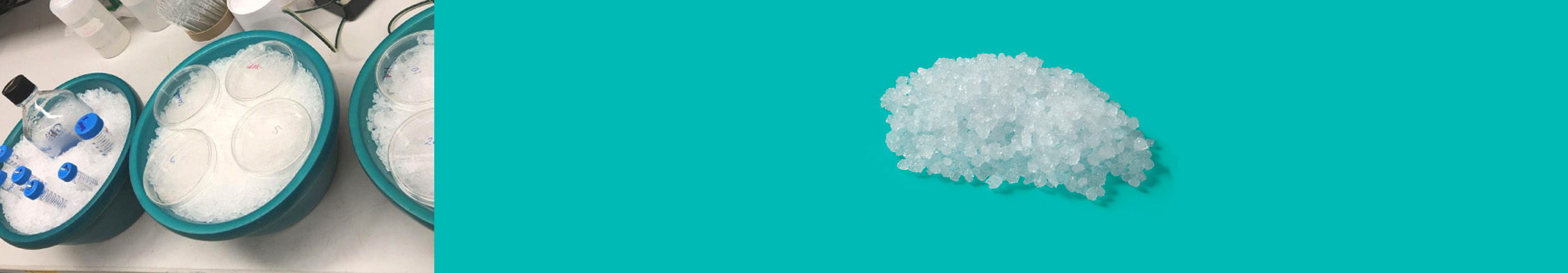 hielo en ecama granulada